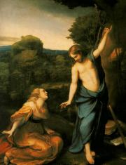 Correggio (Antonio Allegri): Noli me tangere! (Museo Nacional del Prado) 
